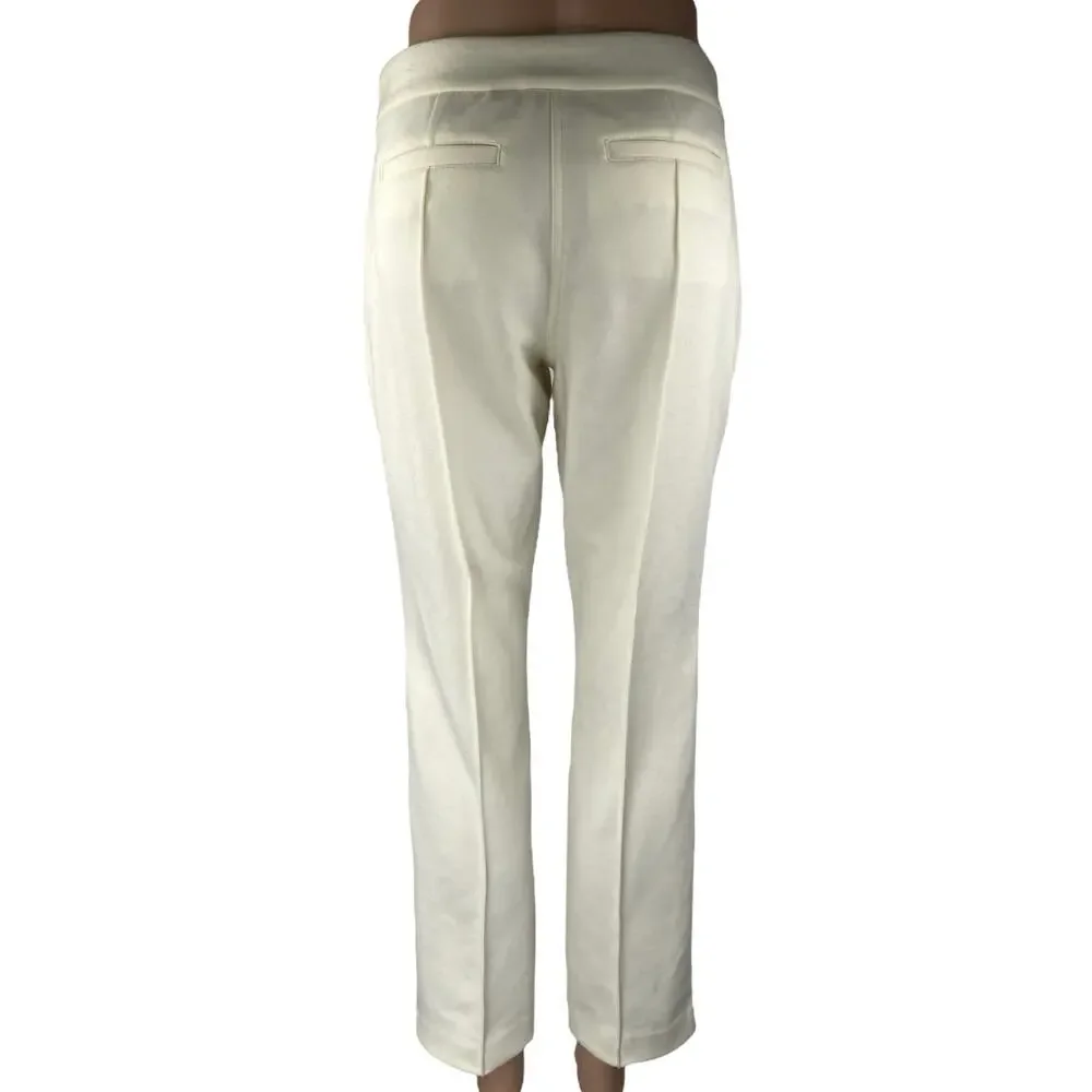 NEW Charter Club Women's White Mid Rise Straight Leg Trousers Dress Pants Size 6